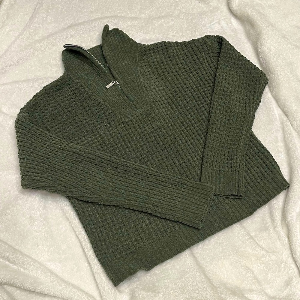 🧩✨WORN ONCE SOFT DAD HALF-ZIP